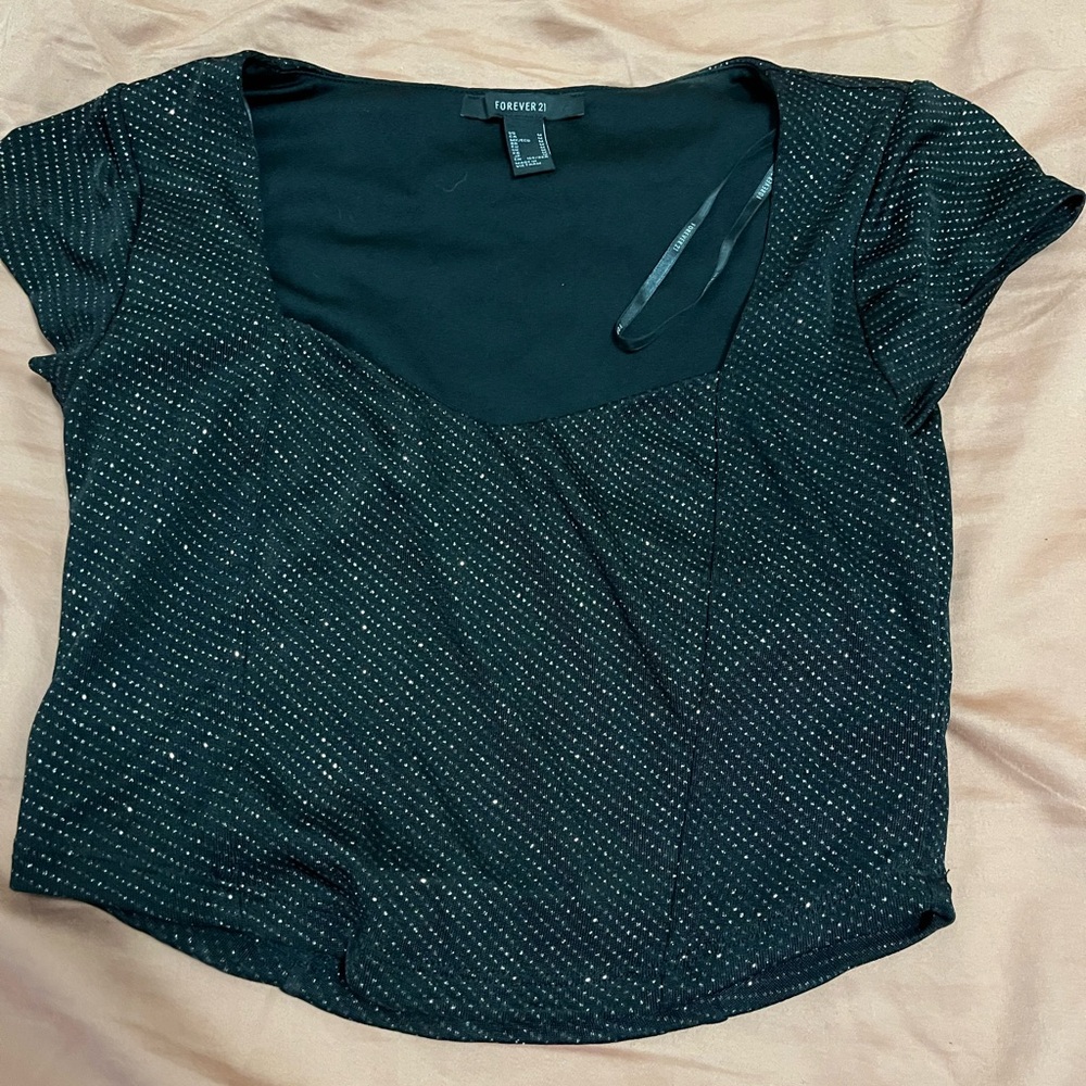 Shimmery Forever21 cropped top-women’s